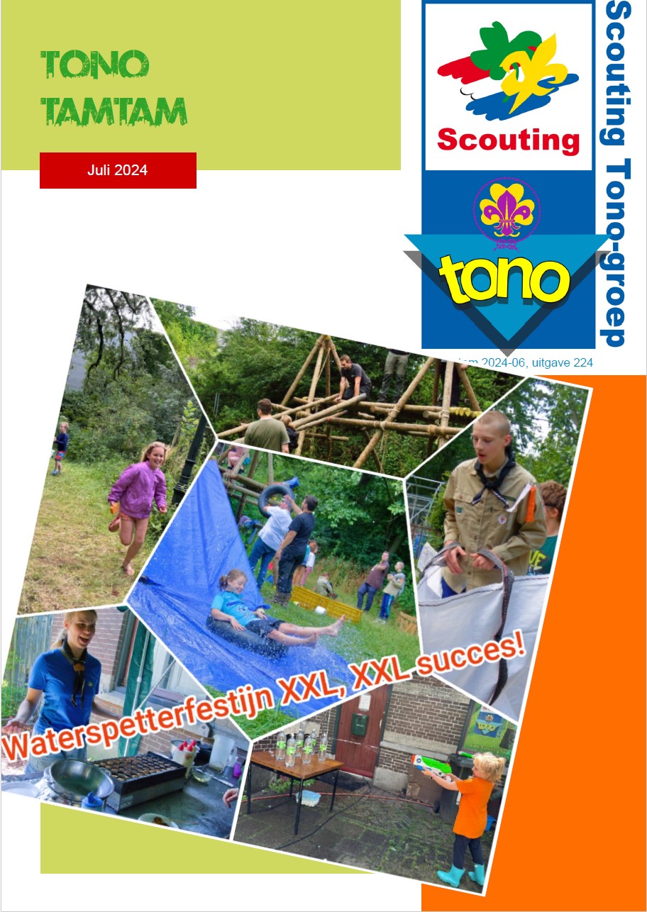 De Tono Tamtam van juli 2024 van de Scouting Tono-groep Schiedam en de Scouting Taizé-groep Schiedam Kethel